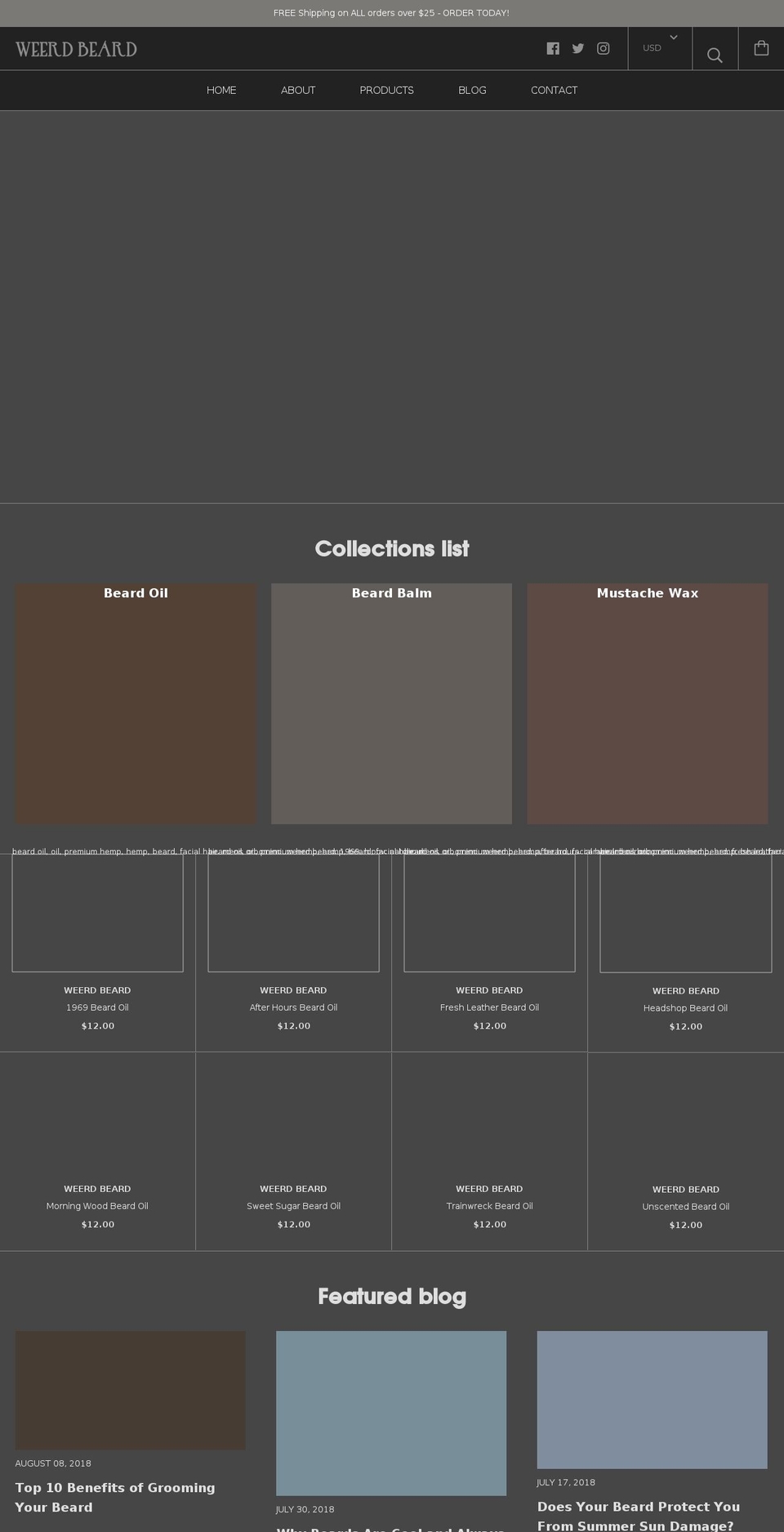 cannabisbeardbalm.com shopify website screenshot