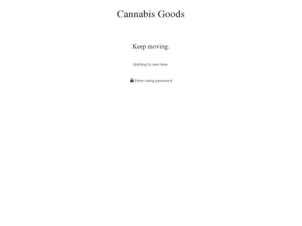 CC Shopify theme site example cannabisgoods.xyz