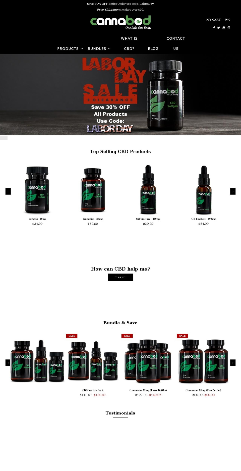 cannabod.com — Shopify storefront screenshot