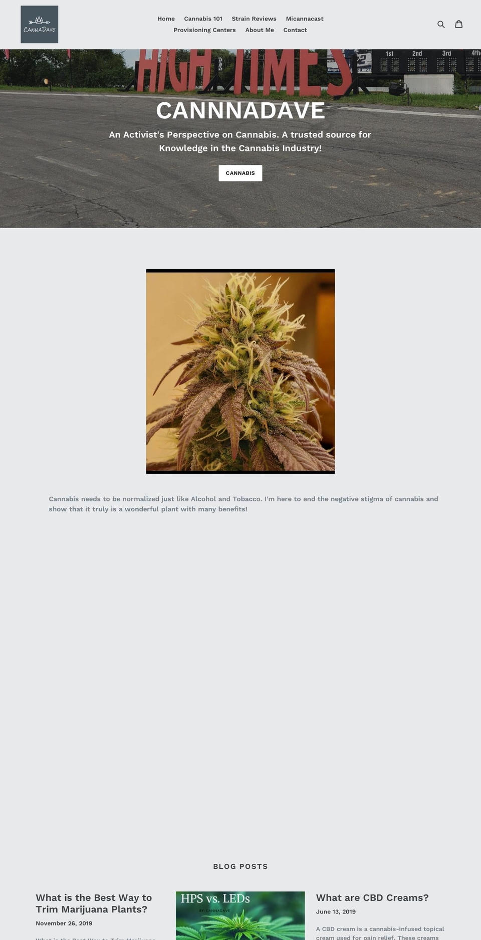 cannadave.com — Shopify storefront screenshot