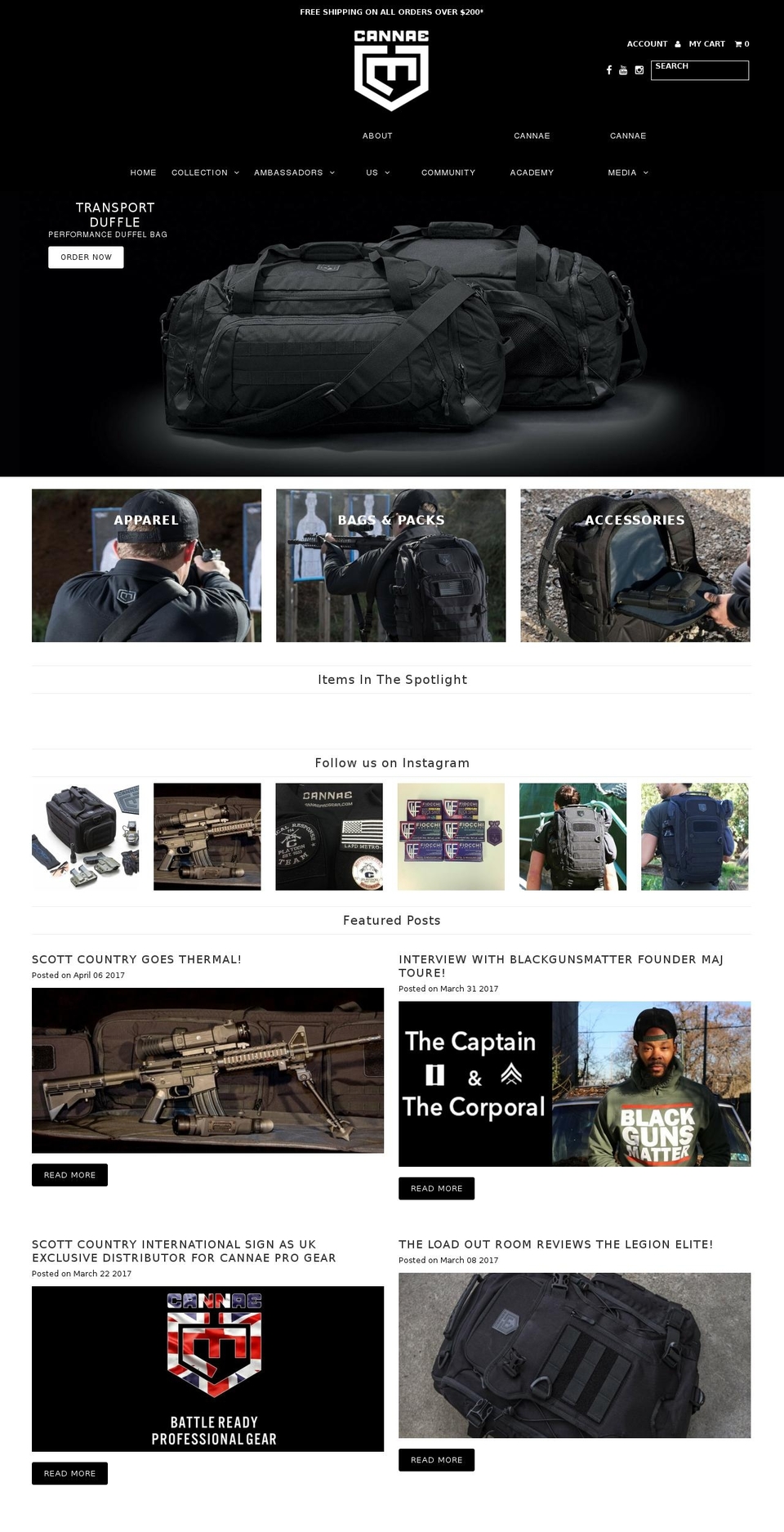 cannaeprogear.com shopify website screenshot