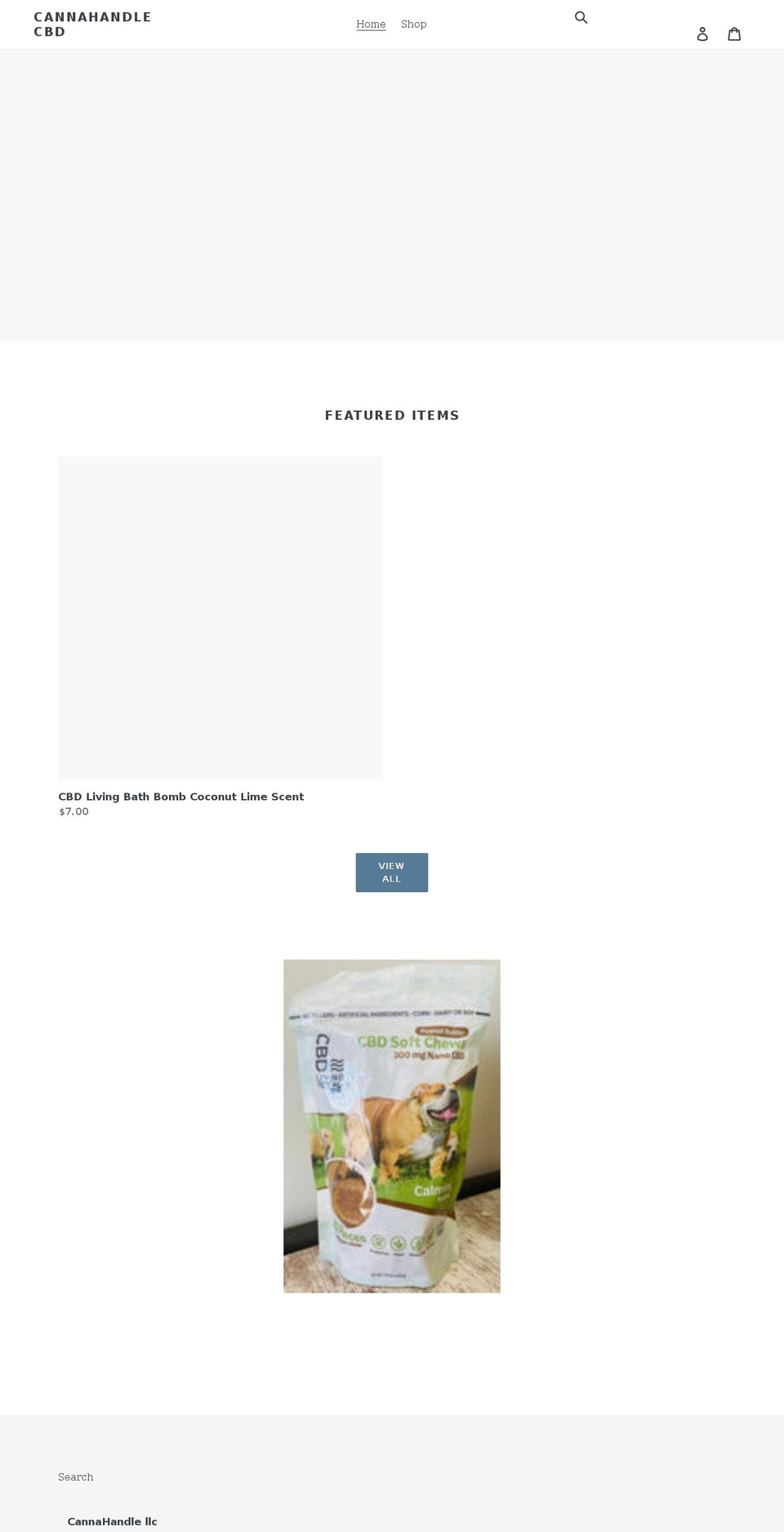 cannahandlecbd.com shopify website screenshot