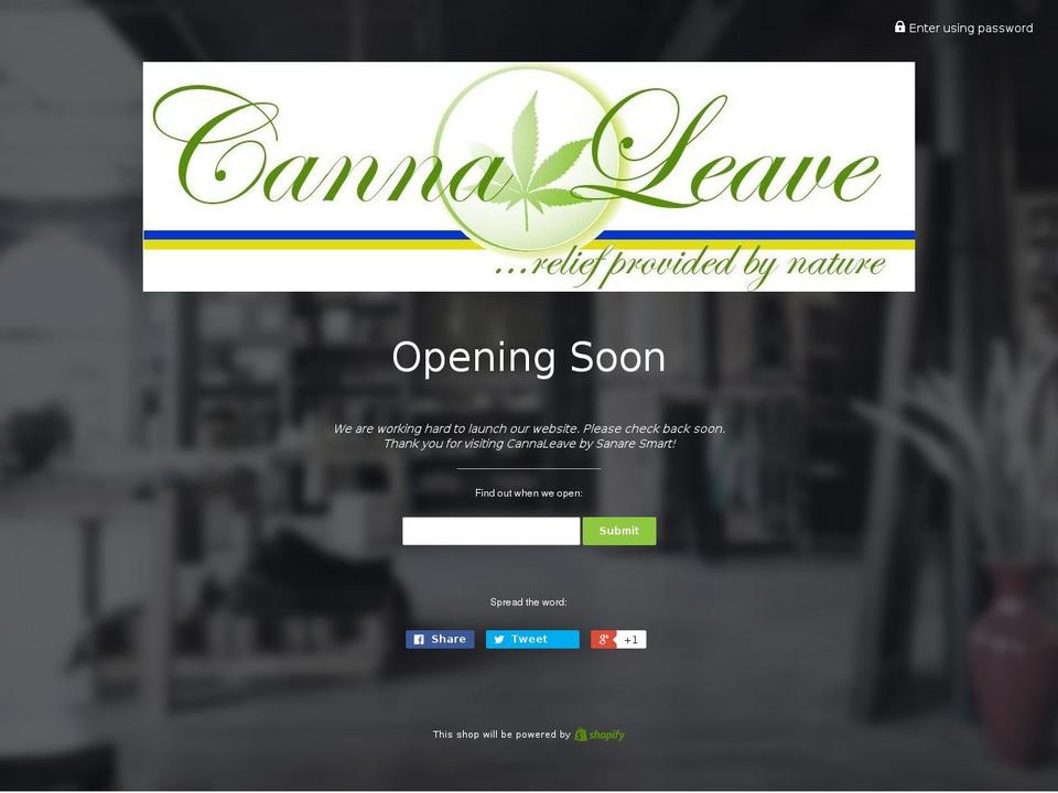 cannaleave.com shopify website screenshot