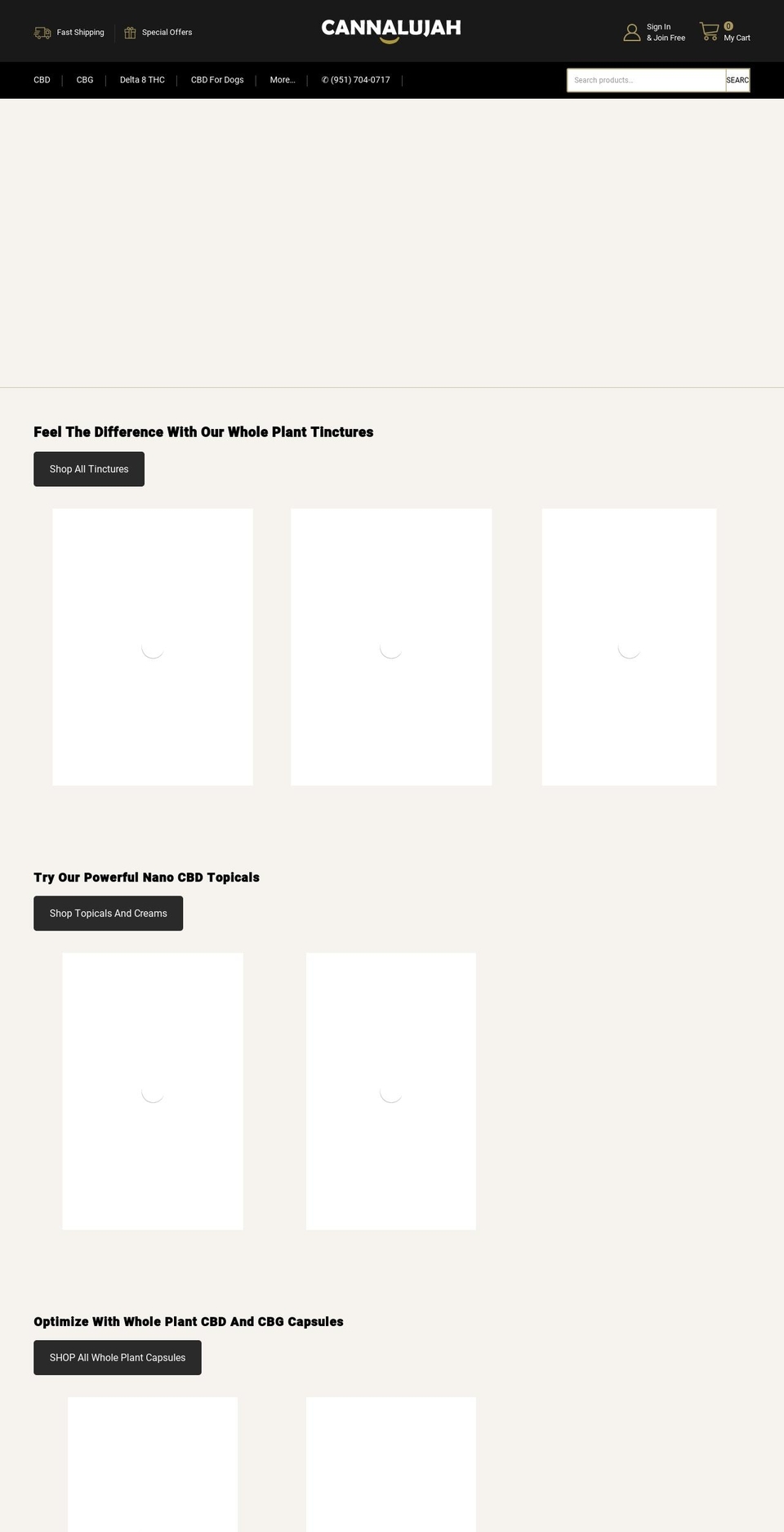 cannalujah.com — Shopify storefront screenshot