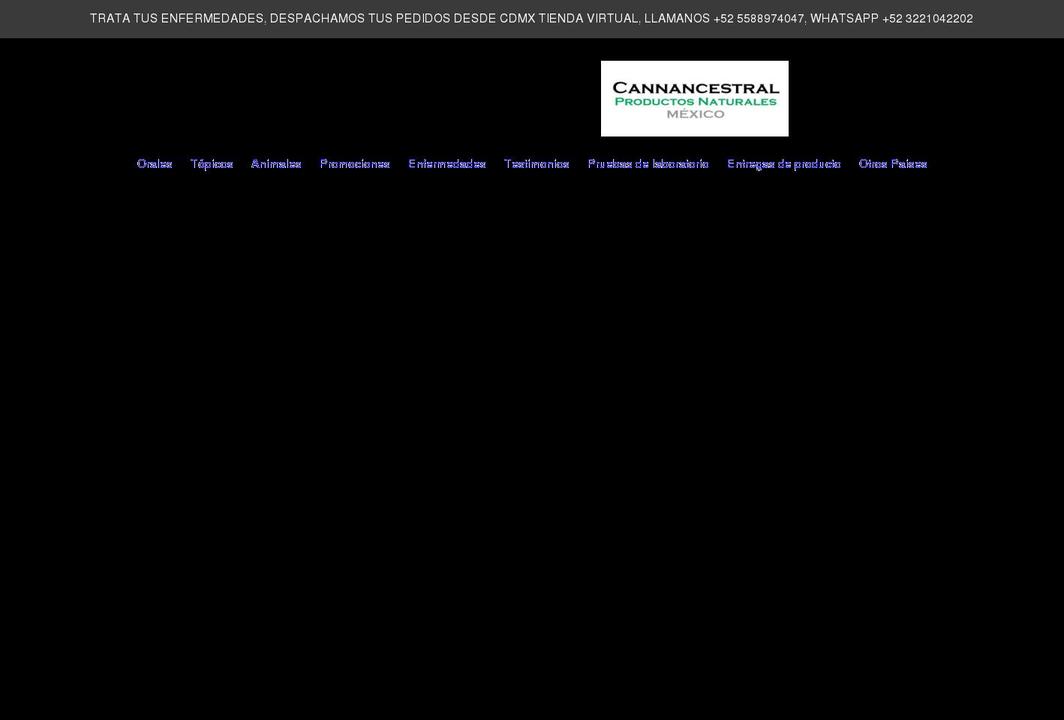 cannancestralmx.com shopify website screenshot