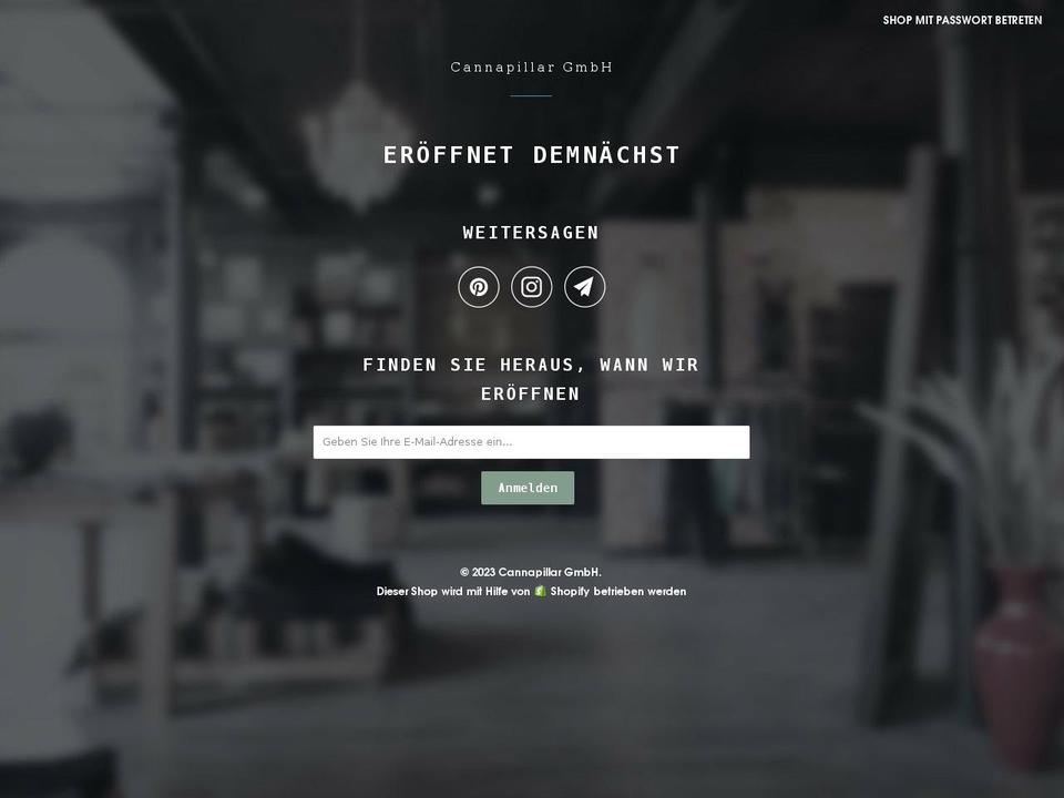 cannapillar.de shopify website screenshot