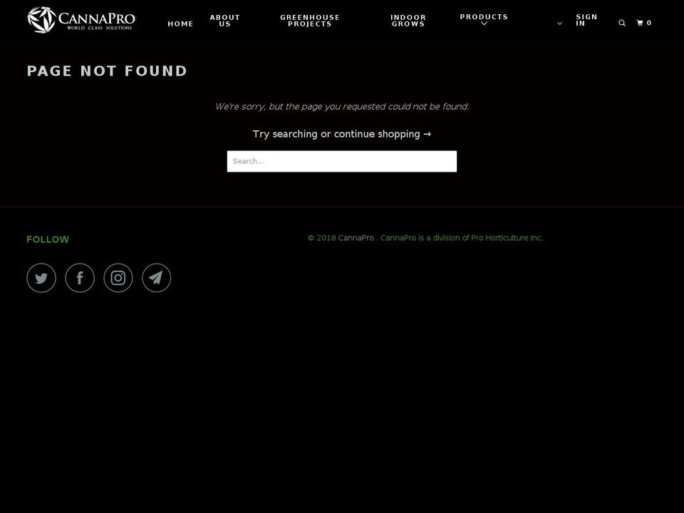 cannaprogreenhouse.com — Shopify storefront screenshot