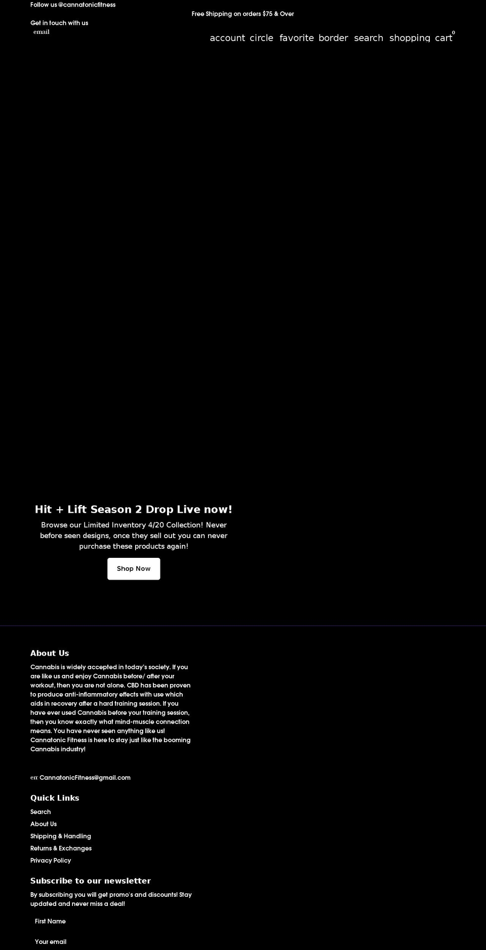 cannatonicfitness.com shopify website screenshot