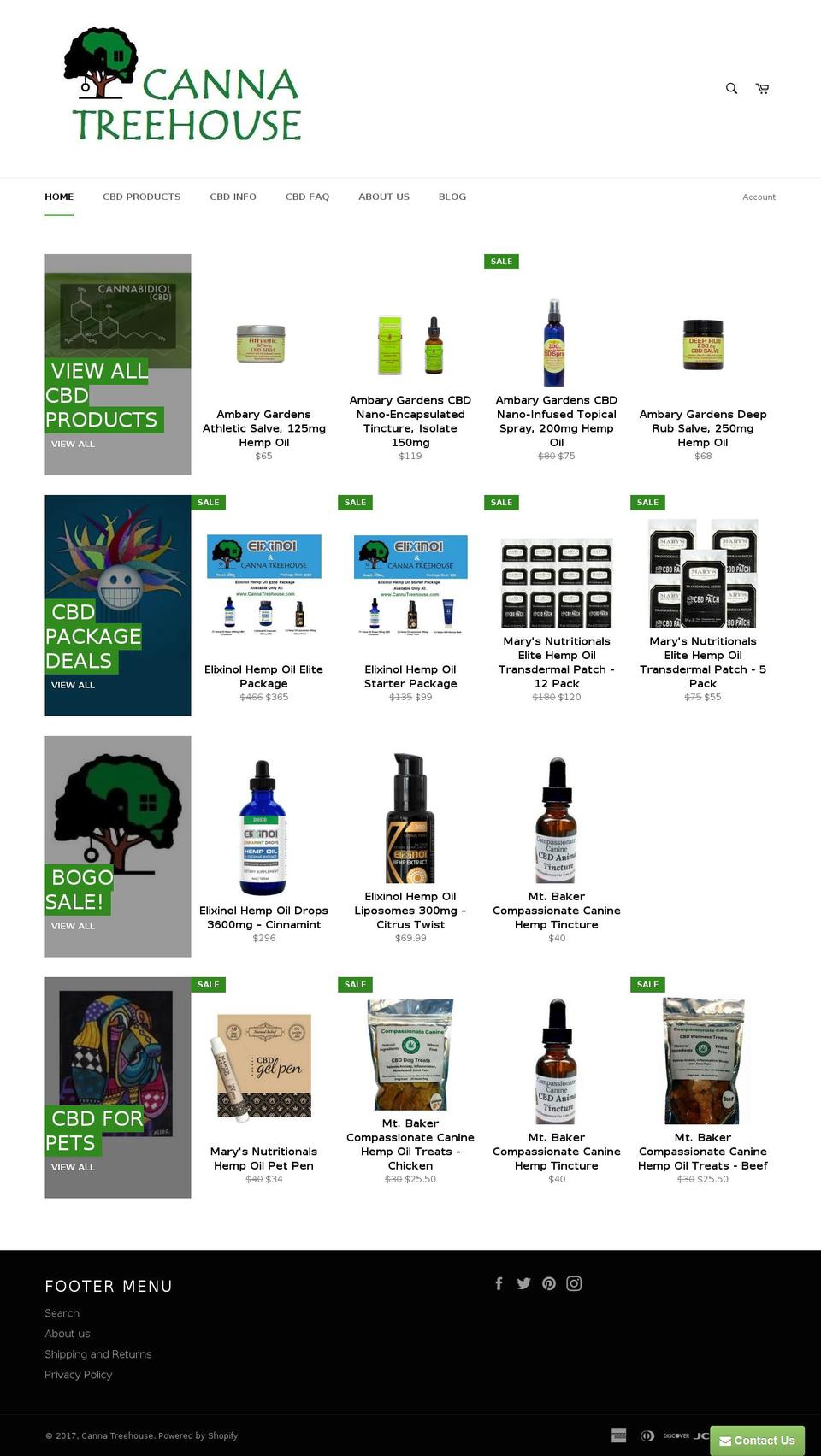 cannatreehouse.com shopify website screenshot