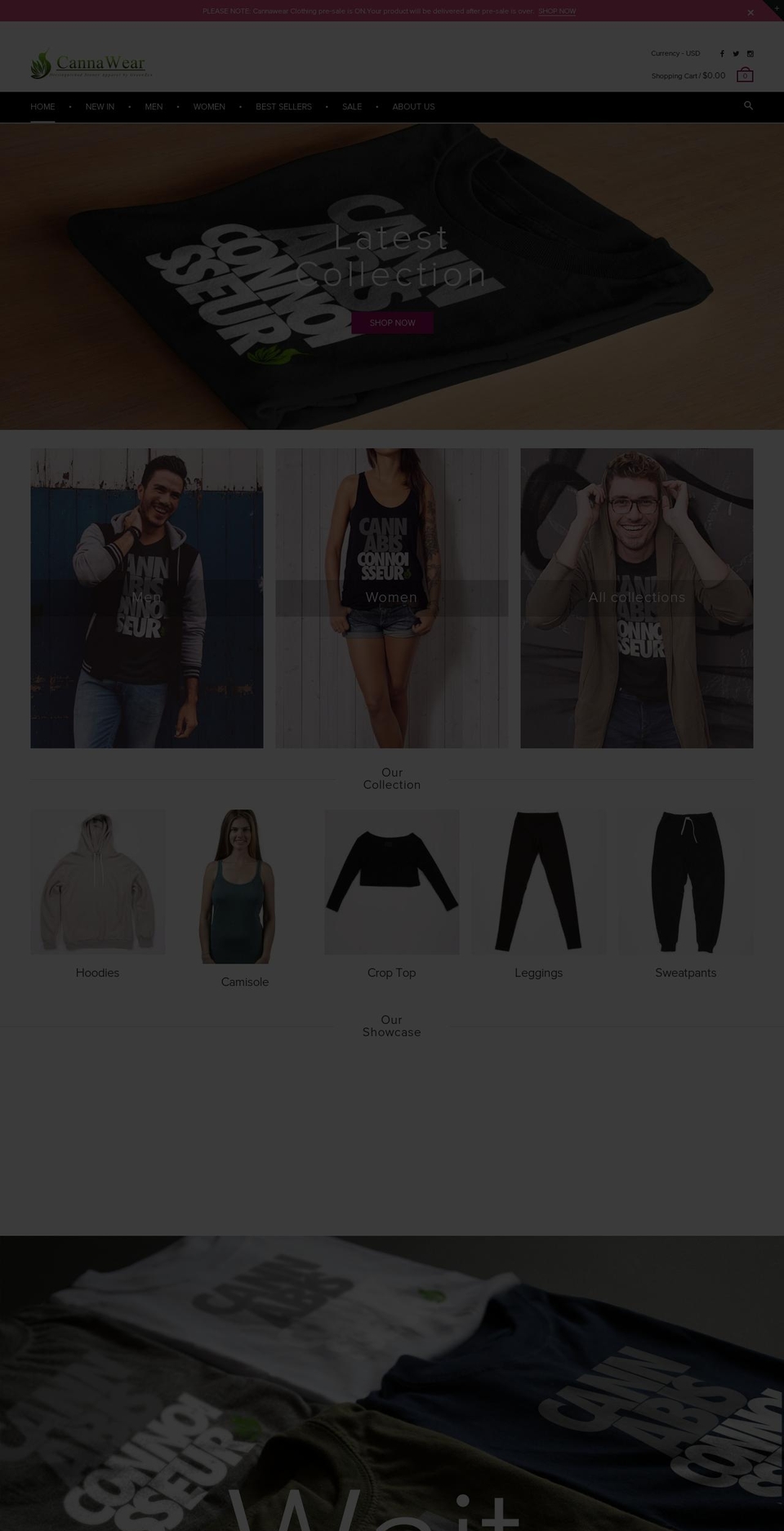 cannawear.clothing shopify website screenshot