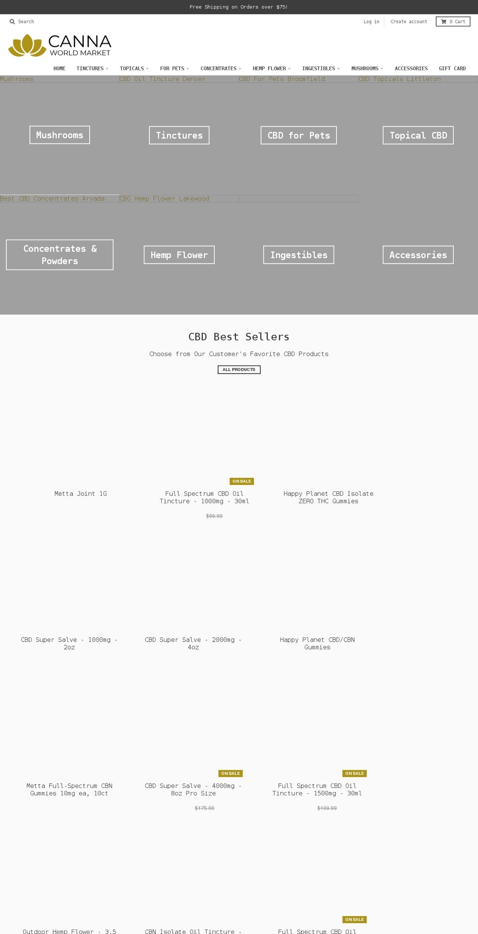 cannaworldmarket.com shopify website screenshot