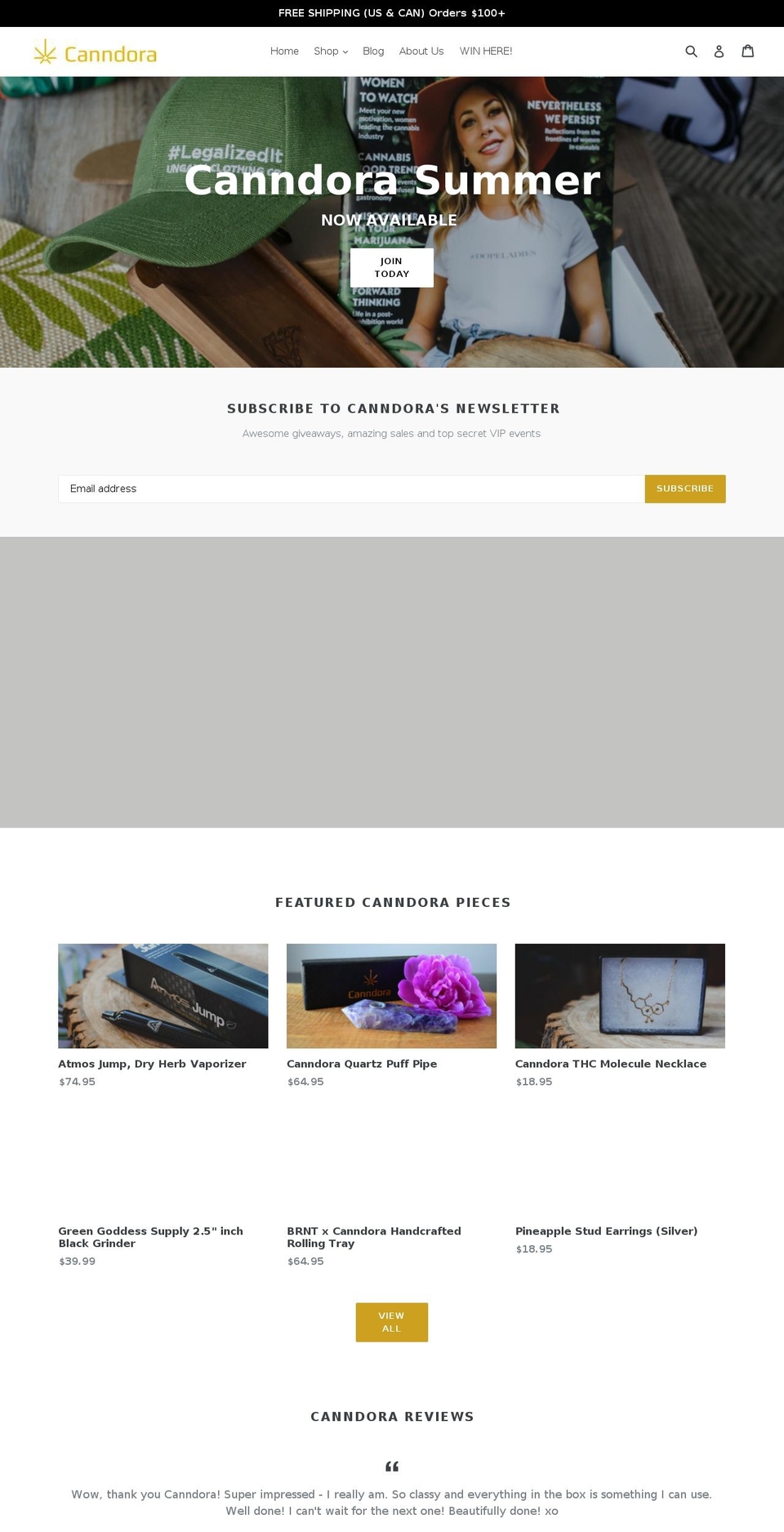 canndora.com shopify website screenshot