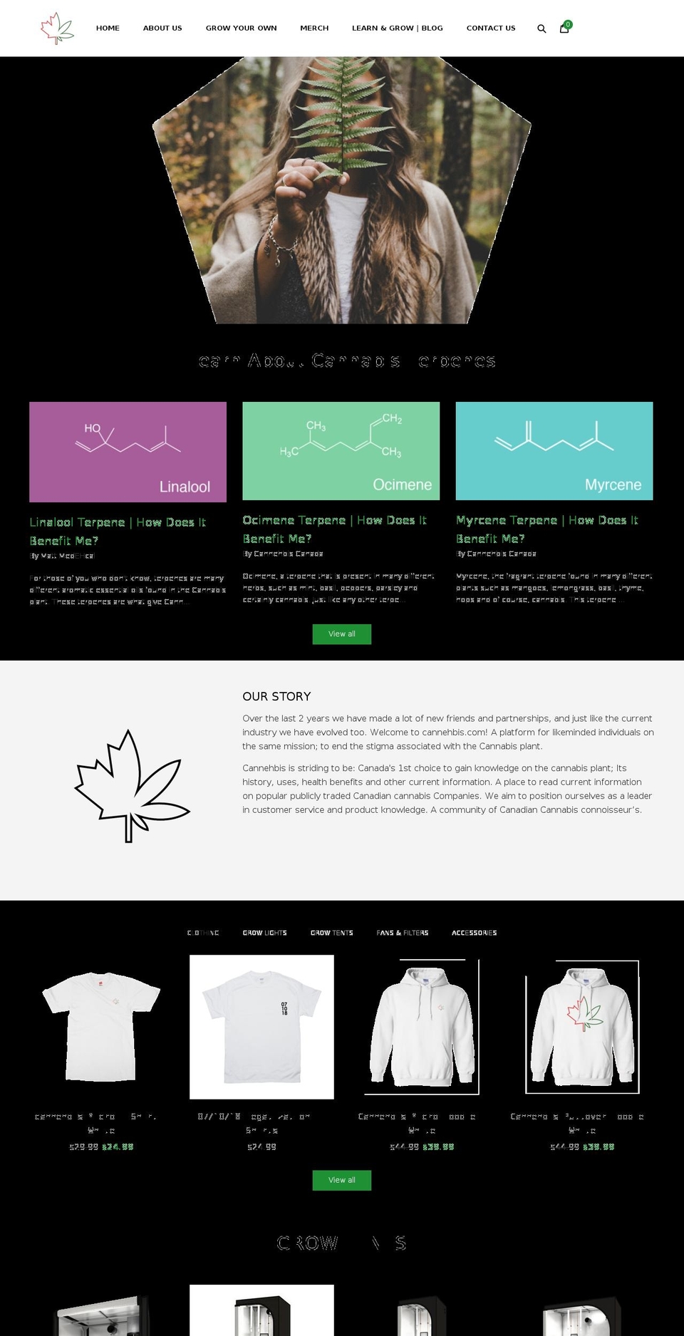 saleshunter Shopify theme site example cannehbis.com