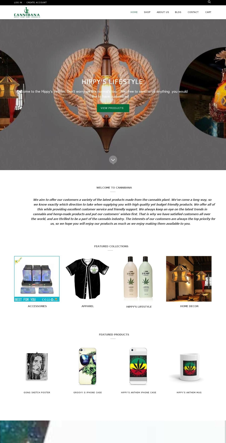 cannibana.com shopify website screenshot