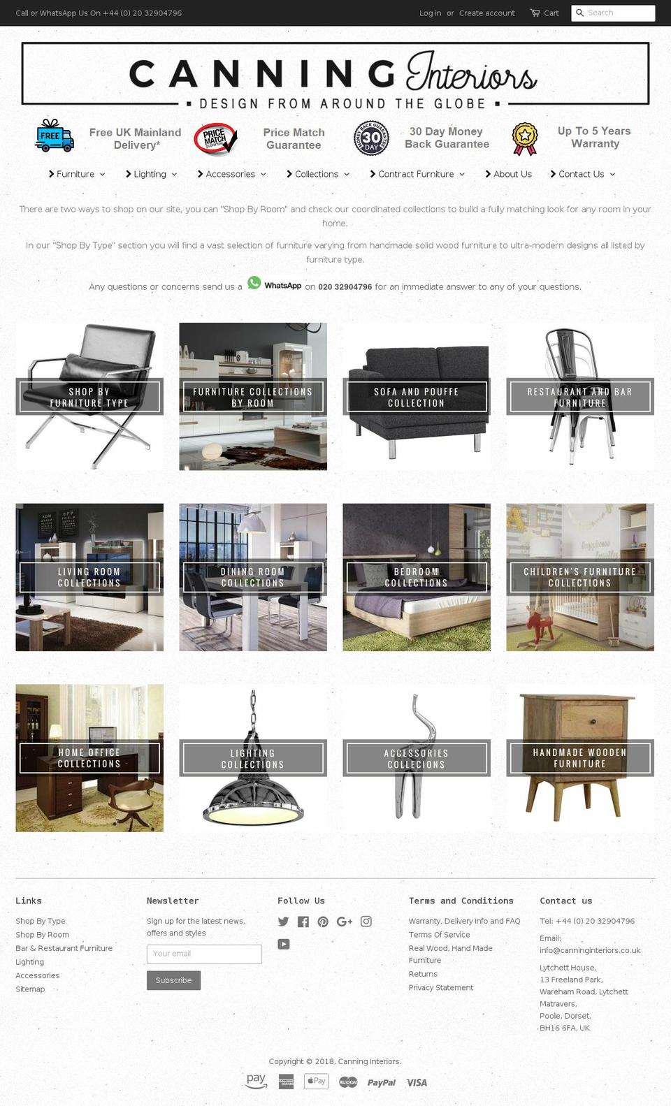 canninginteriors.net shopify website screenshot