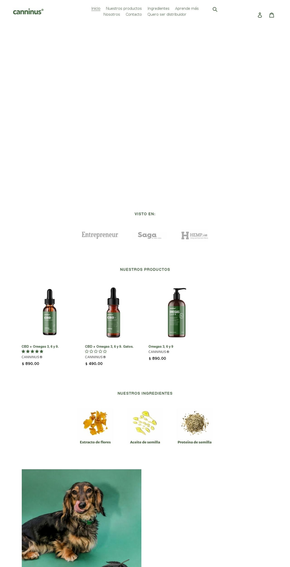 canninus.com shopify website screenshot