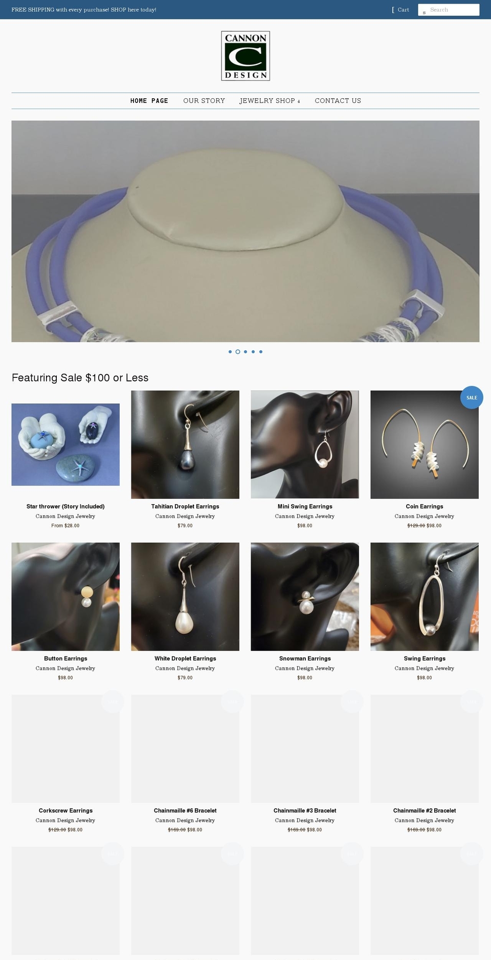 cannondesignjewelry.com shopify website screenshot