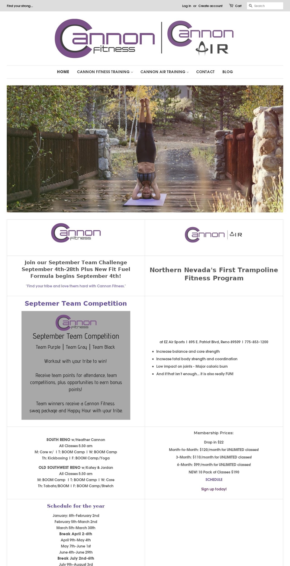 cannonfitnessreno.com — Shopify storefront screenshot