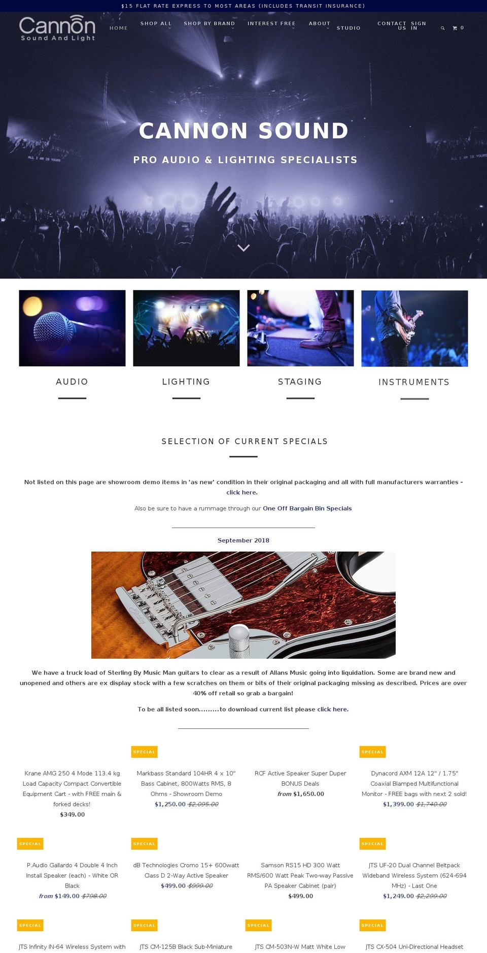 Cannon Sound And Light V2 MAY 2017 Shopify theme site example cannonsound.com