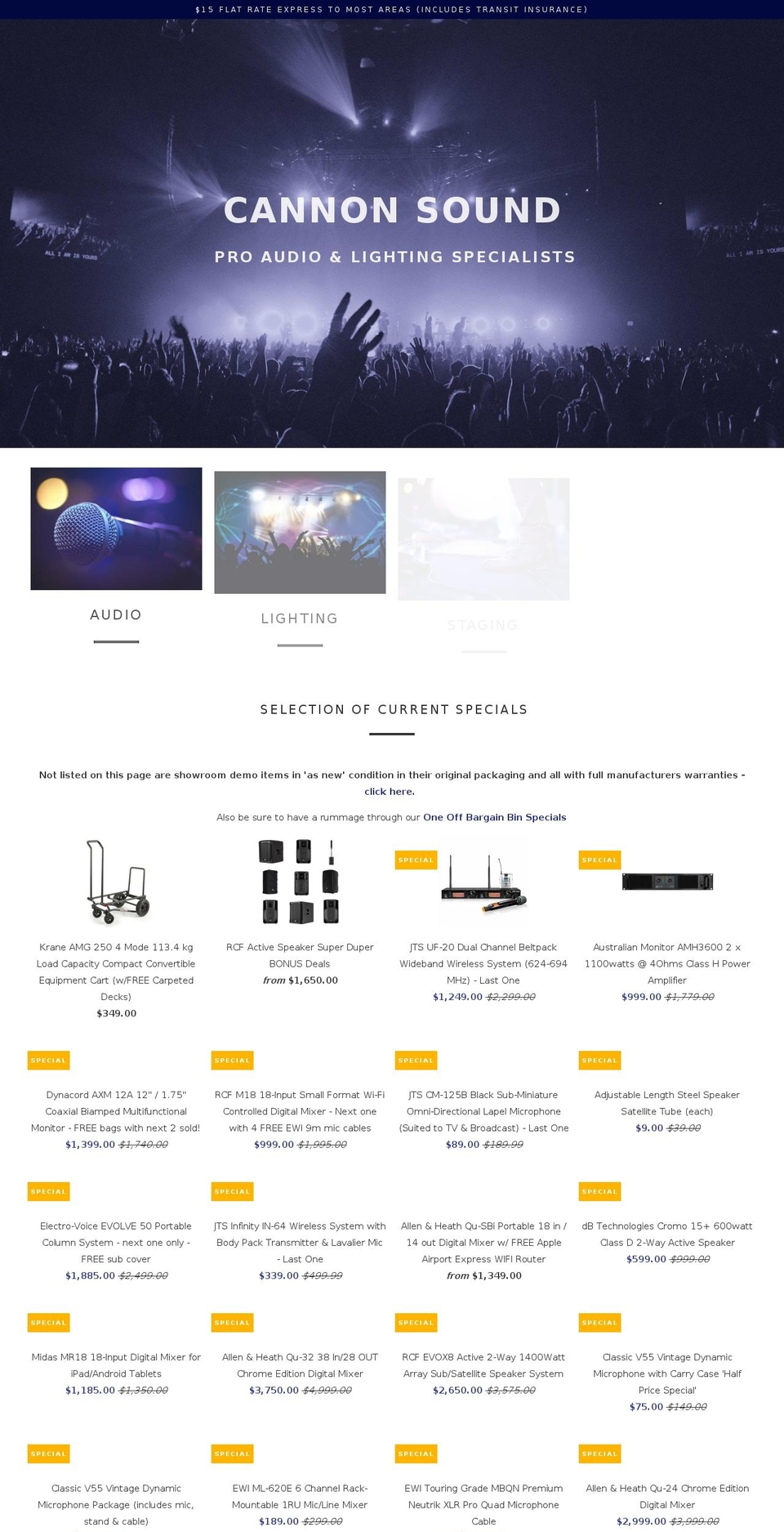Cannon Sound And Light V2 MAY 2017 Shopify theme site example cannonsound.net