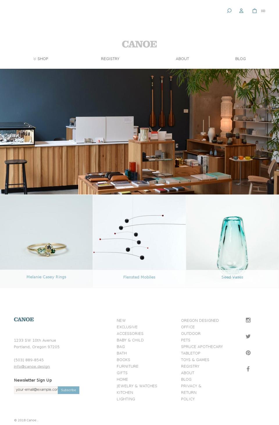 canoe.design shopify website screenshot