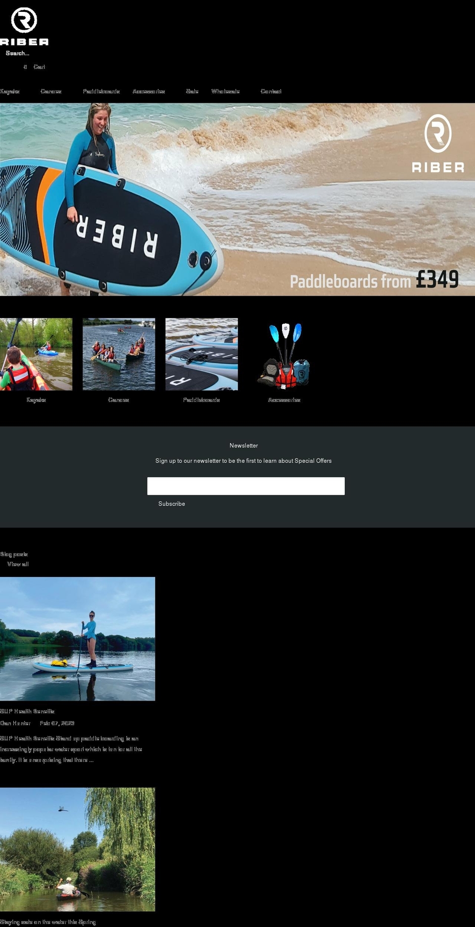 canoeandkayakdirect.com shopify website screenshot