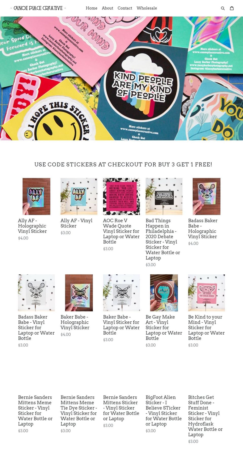 canoeplacecreative.com shopify website screenshot