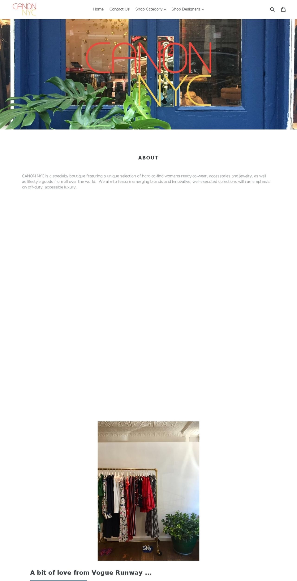 canon-nyc.com shopify website screenshot