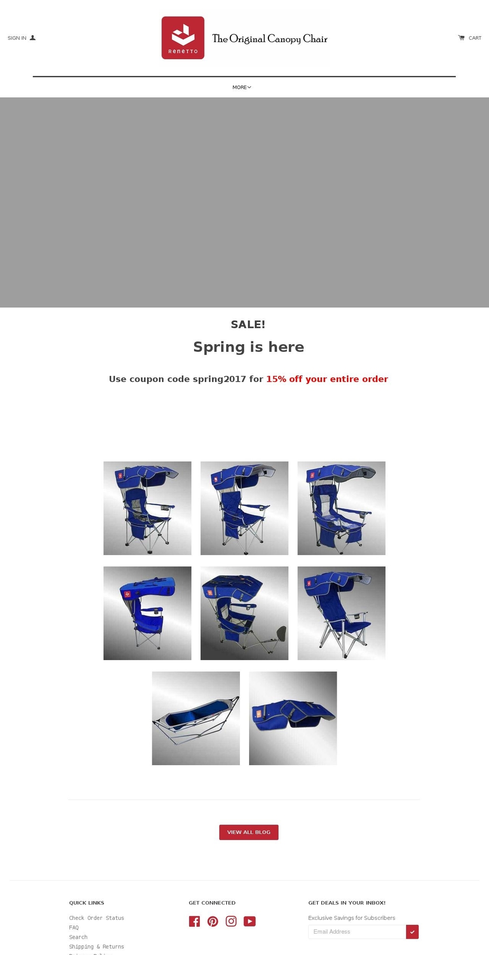 canopychair.com shopify website screenshot