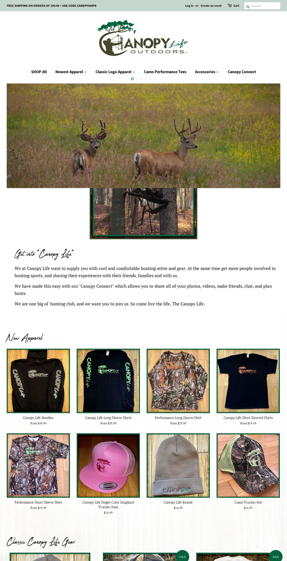 canopylife.com shopify website screenshot