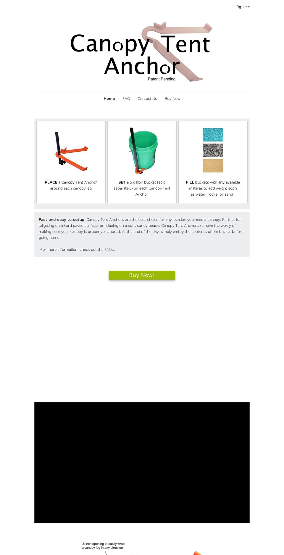 canopytentanchor.com — Shopify storefront screenshot