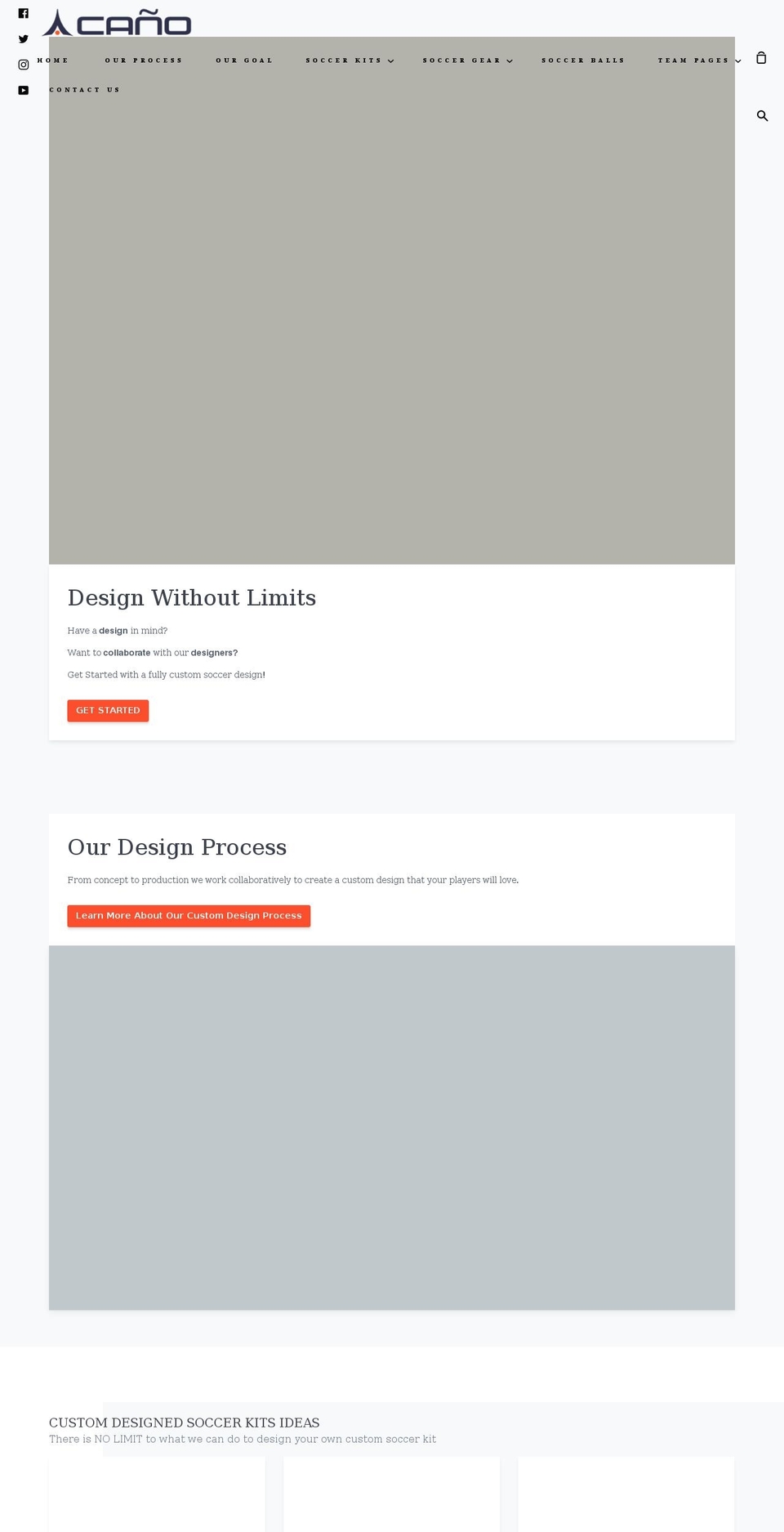 canosoccer.com shopify website screenshot