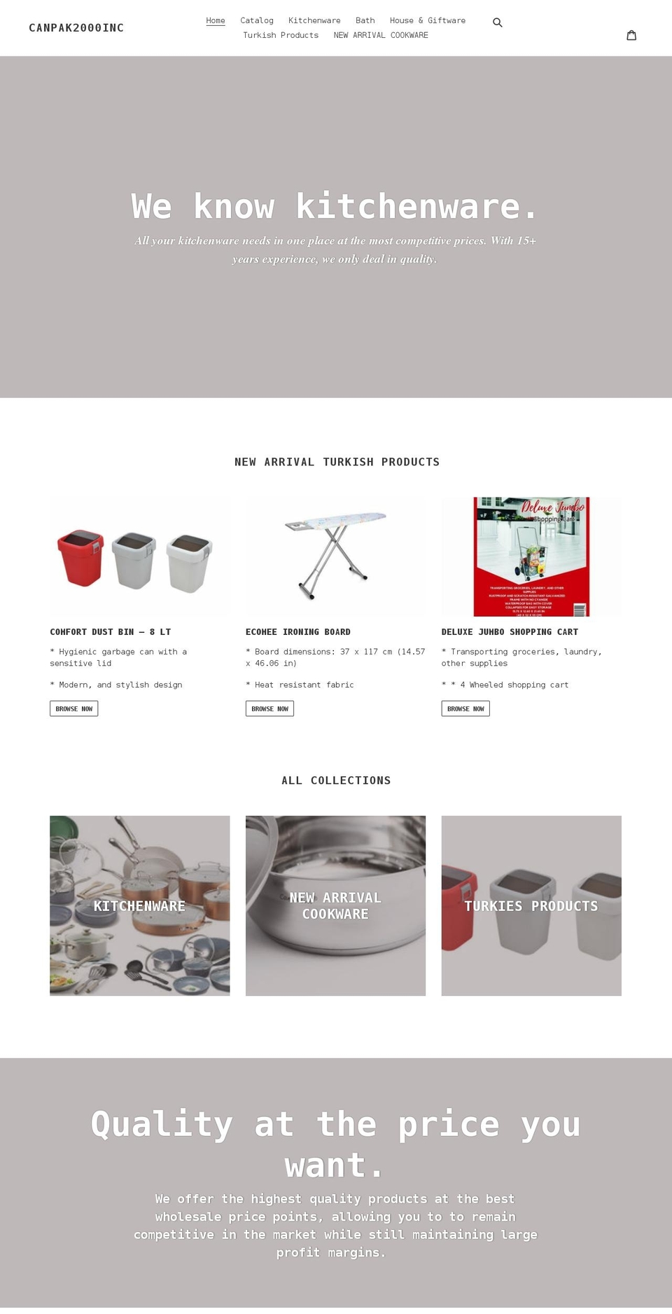 canpak2000inc.com shopify website screenshot