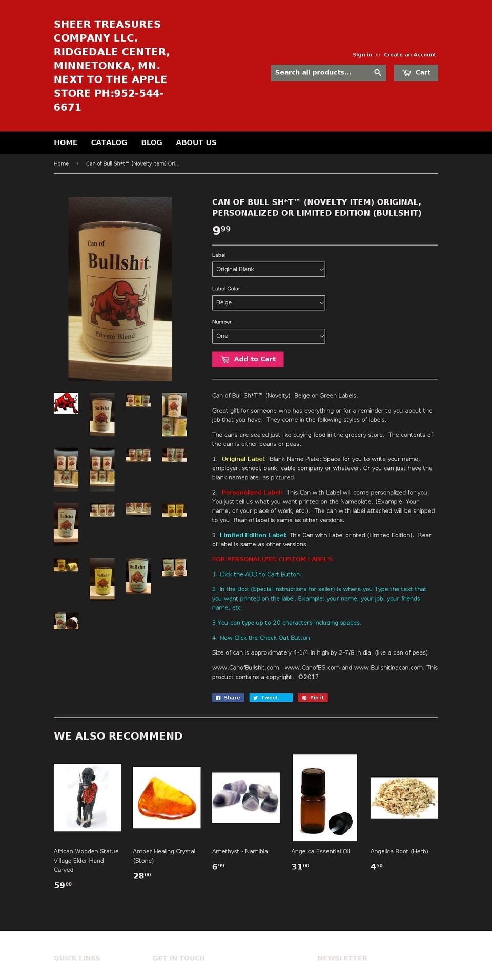 cansofbull.com — Shopify storefront screenshot