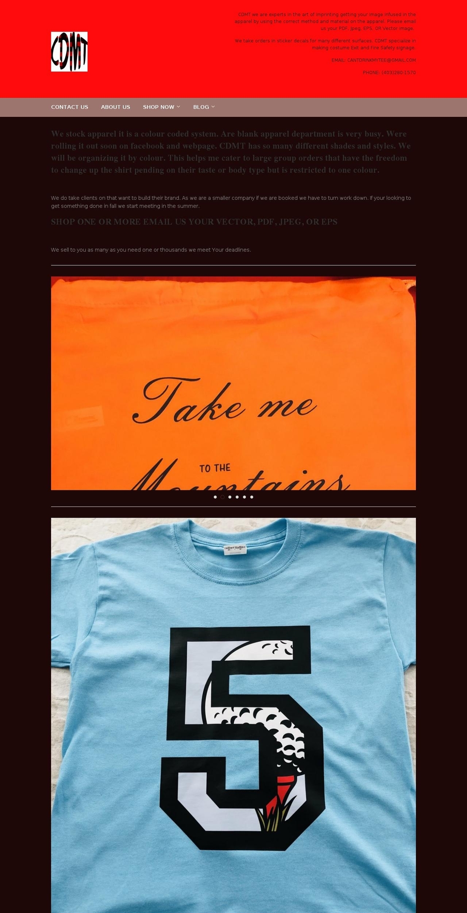 cantdrinkmytee.com — Shopify storefront screenshot