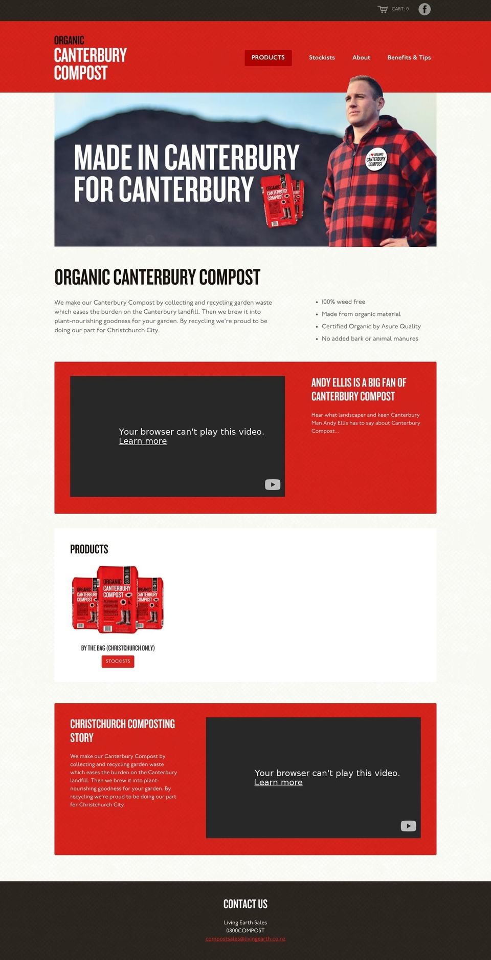 canterburycompost.co.nz shopify website screenshot