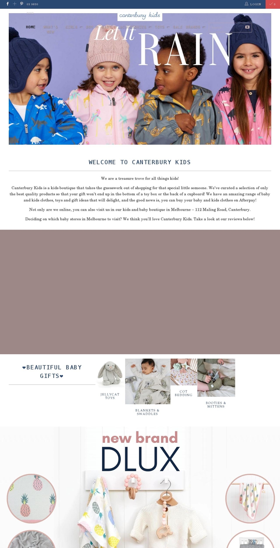 canterburykids.com.au shopify website screenshot