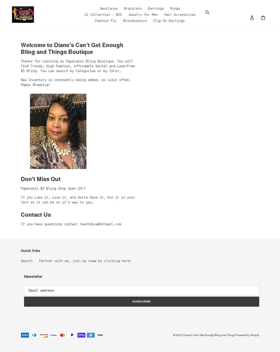 cantgetenoughblingboutique.com shopify website screenshot