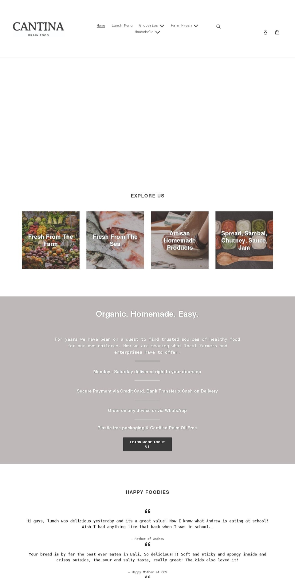 cantina-canggu.com shopify website screenshot