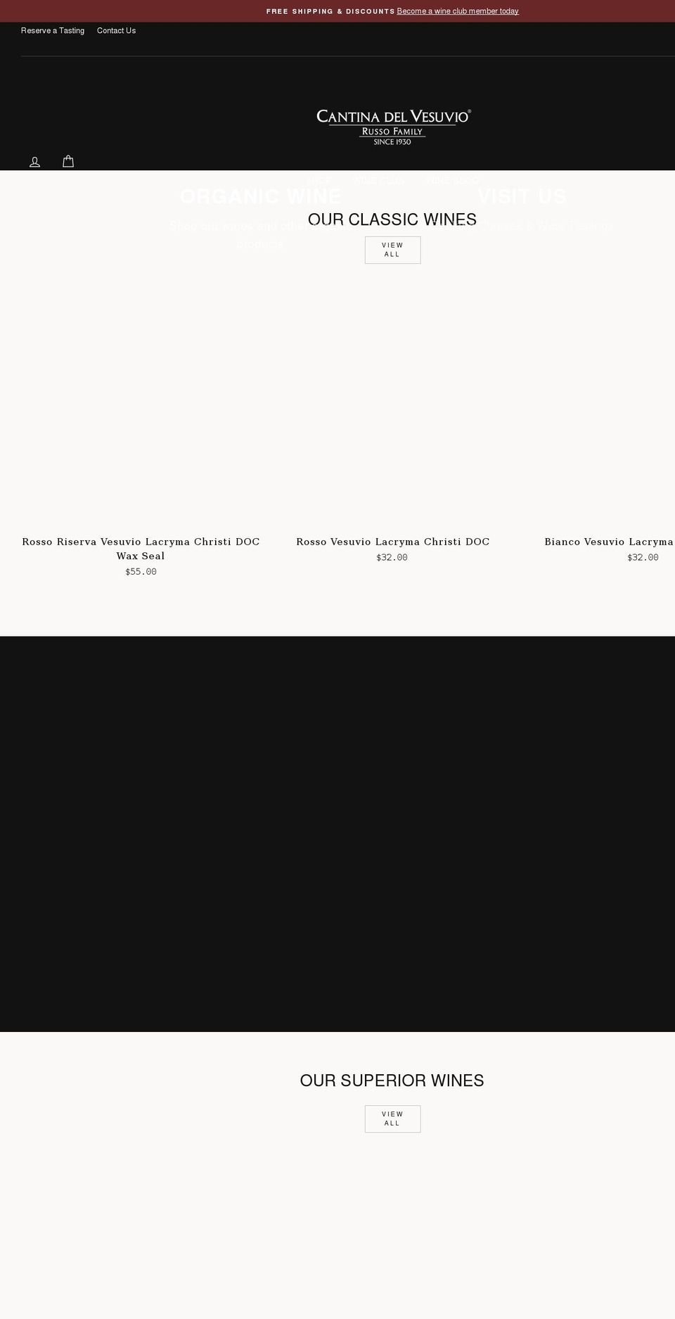 cantinadelvesuvio.com shopify website screenshot