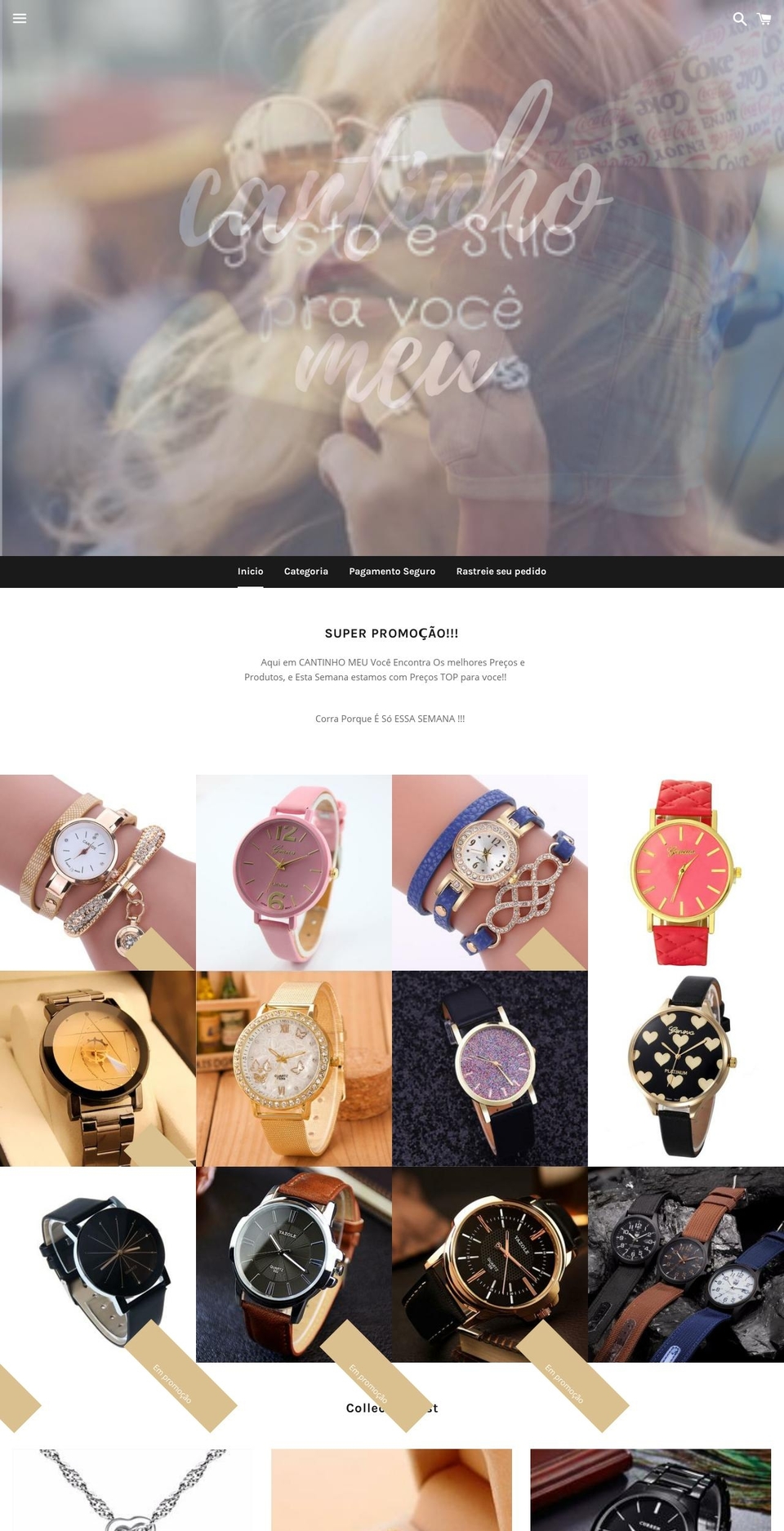 cantinhomeu.com shopify website screenshot