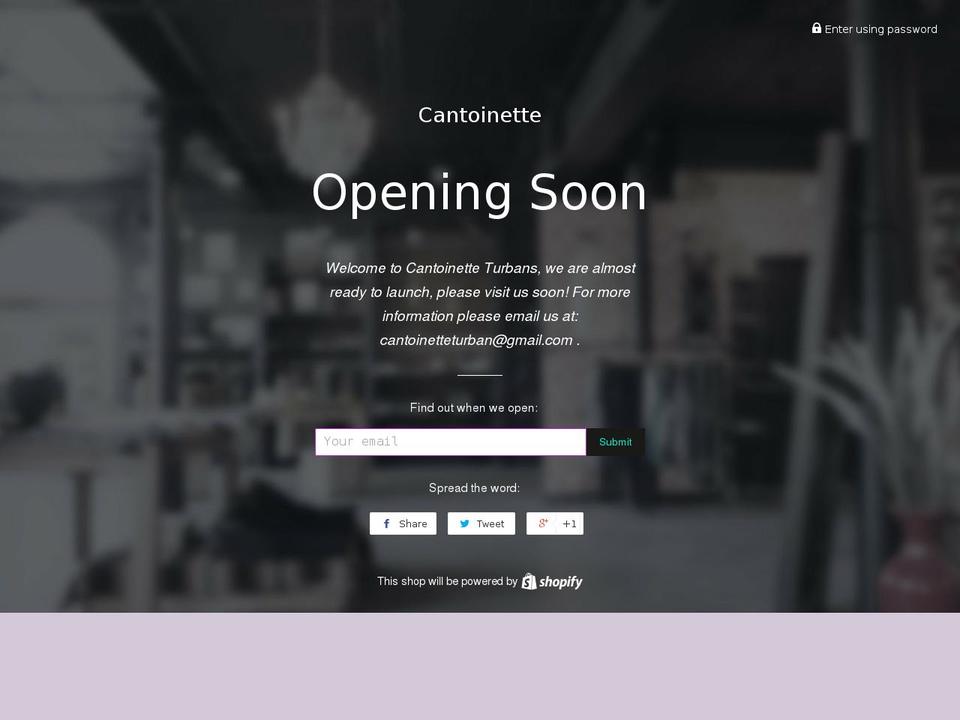 cantoinette.com — Shopify storefront screenshot