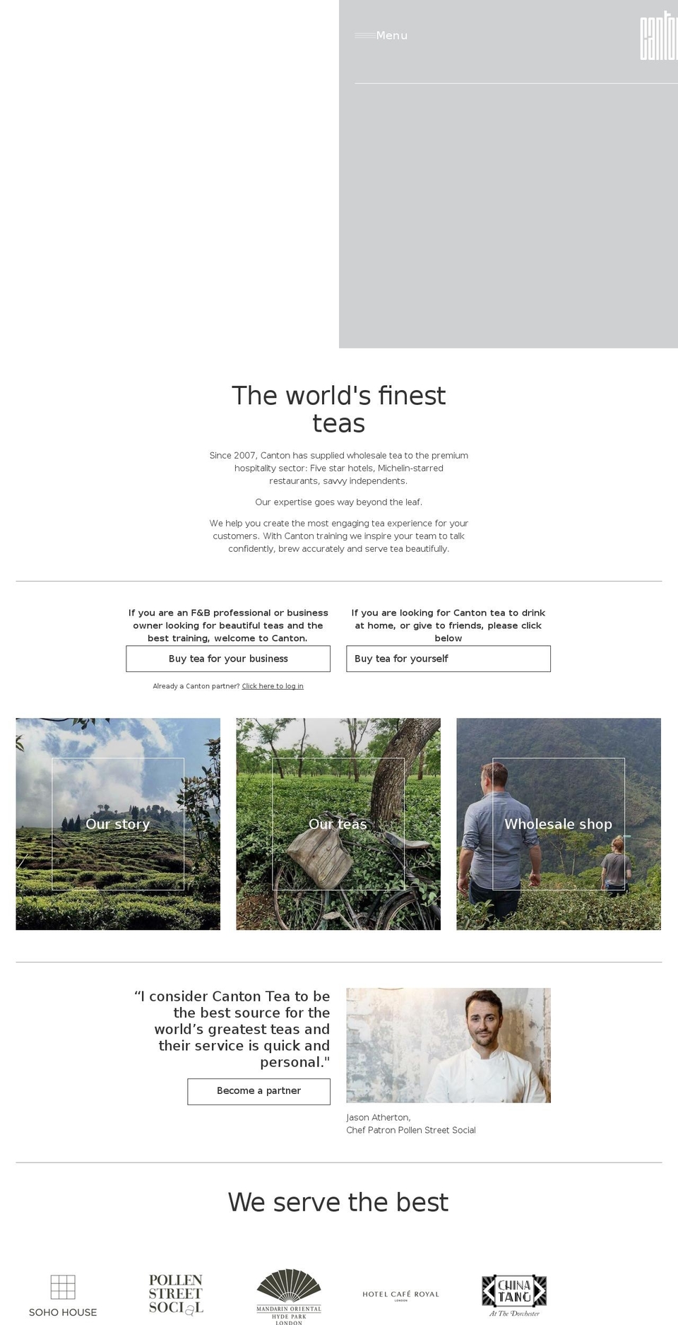 Canton Spark Shopify theme site example cantonteaco.com