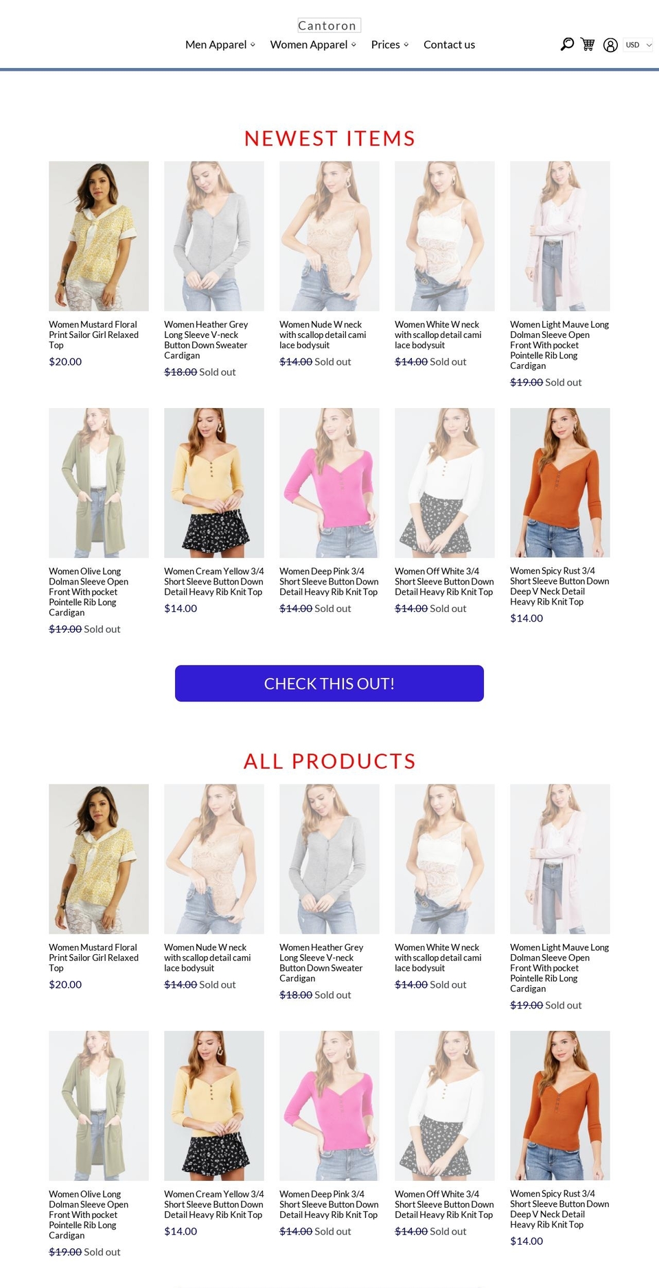 cantoron.com shopify website screenshot