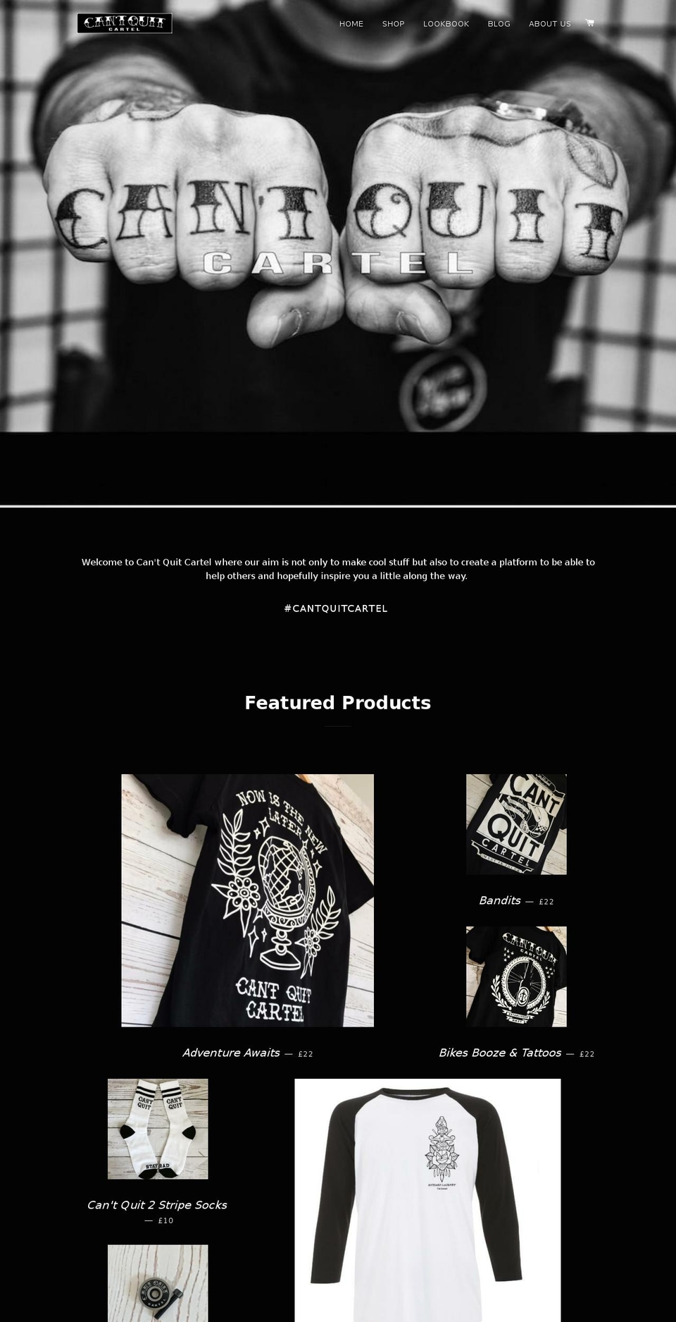 cantquitcartel.com — Shopify storefront screenshot