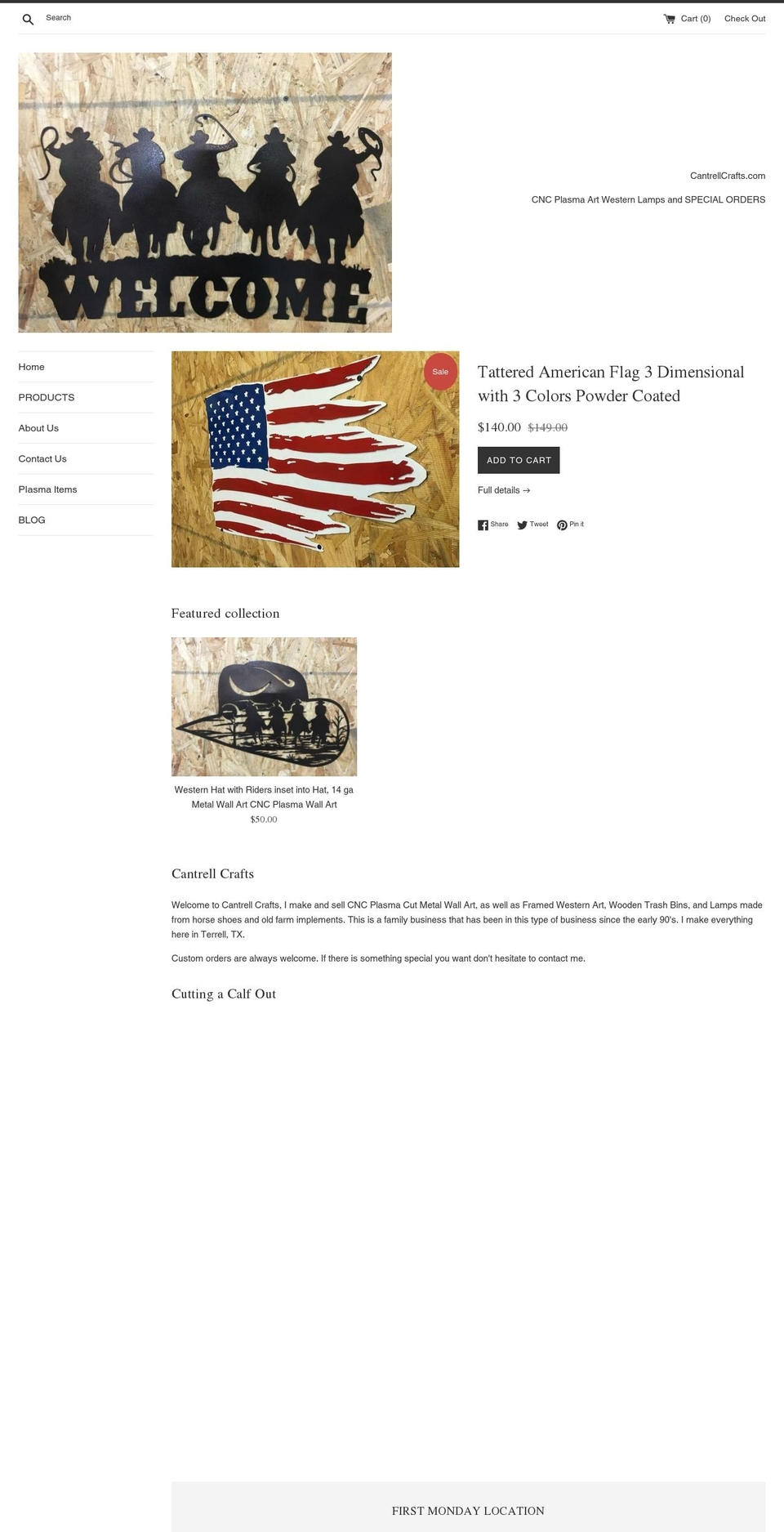 cantrellcrafts.com shopify website screenshot