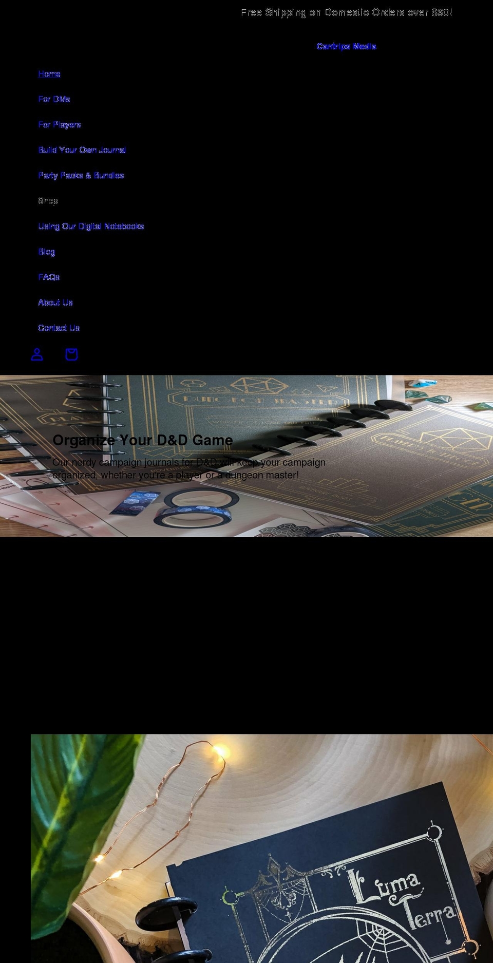 cantripsmedia.com shopify website screenshot
