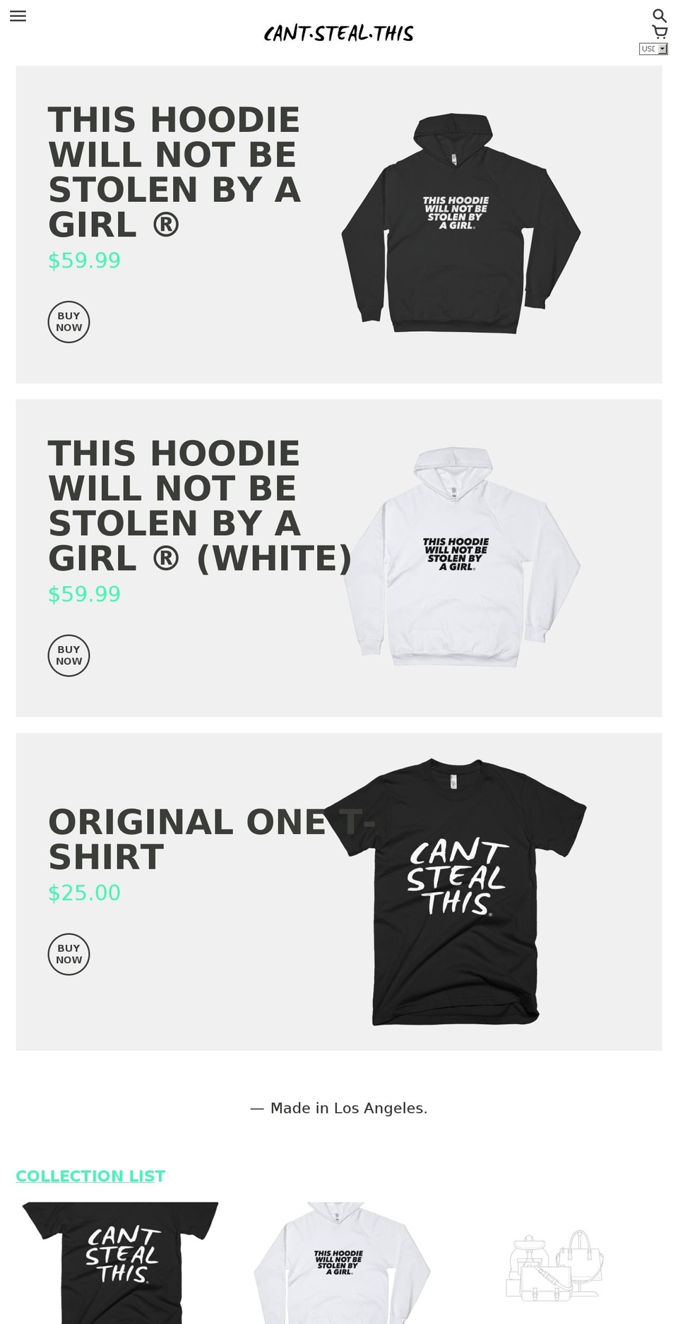 cantstealthis.com — Shopify storefront screenshot