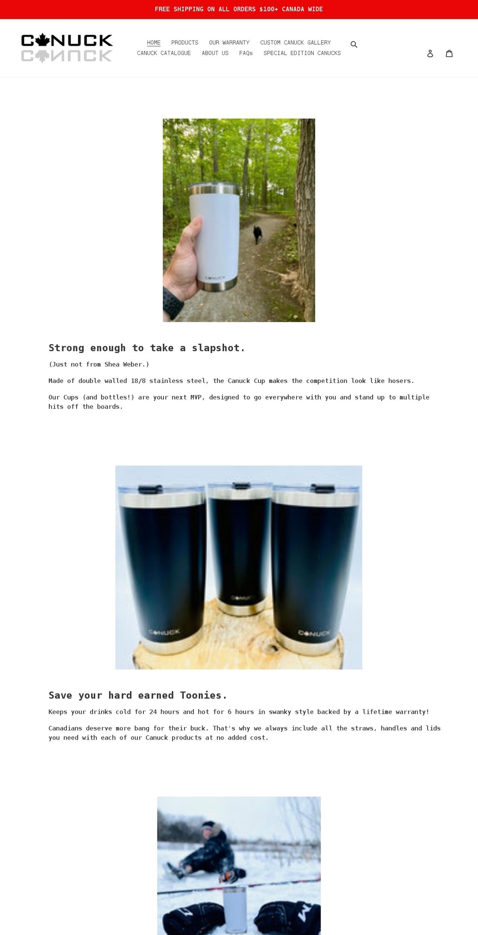 canuckcanada.ca shopify website screenshot