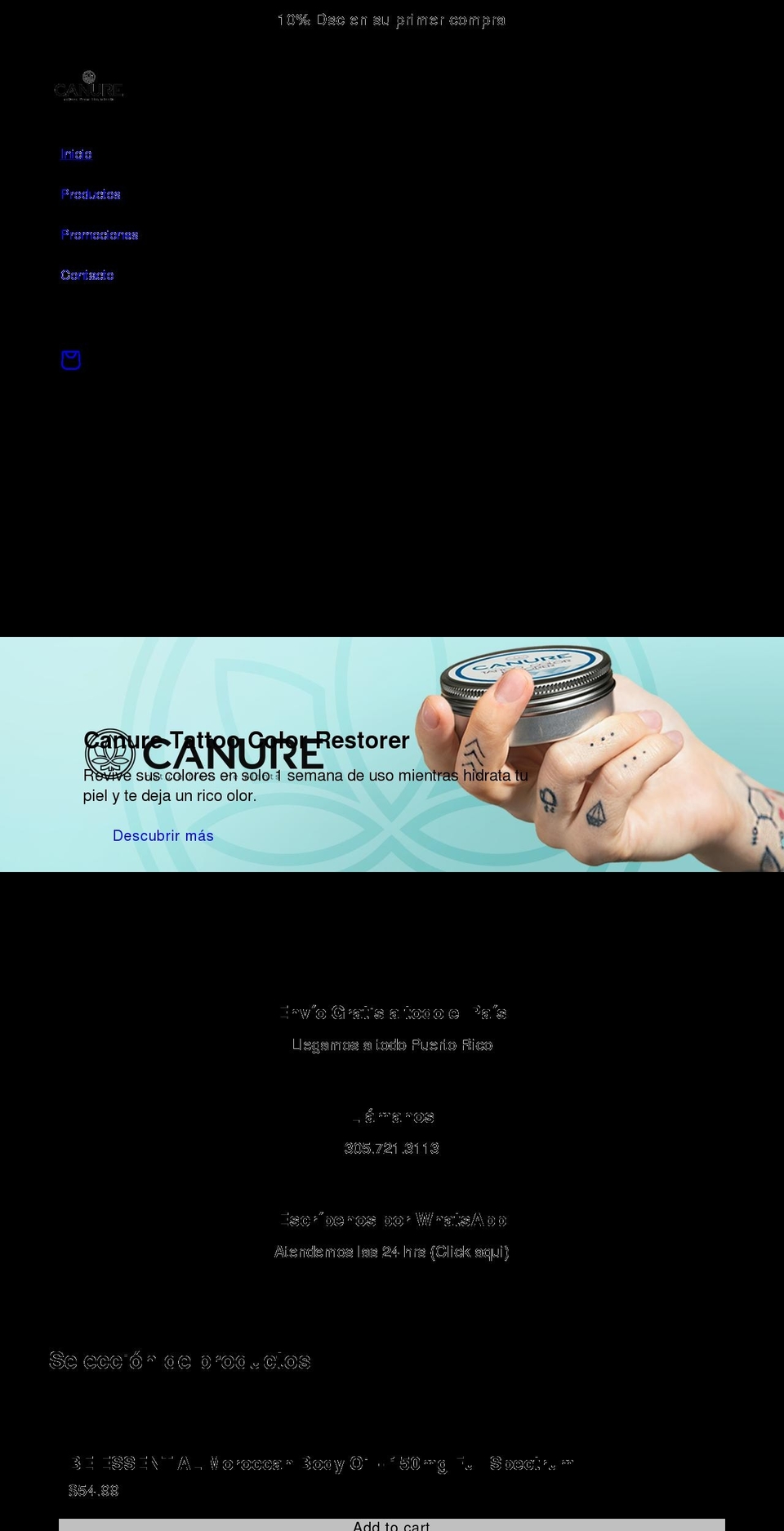 canureofficial.com shopify website screenshot